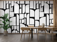 Monochrome Arches Design Wall Mural - Wallanza