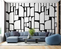 Monochrome Arches Design Wall Mural - Wallanza