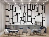 Monochrome Arches Design Wall Mural - Wallanza