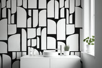 Monochrome Arches Design Wall Mural - Wallanza
