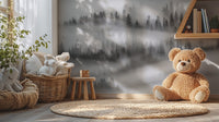 Monochrome Forest Wallpaper Mural - Wallanza
