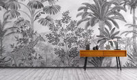 Monochrome Tropical Safari Wallpaper - Wallanza