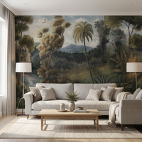 Serene Tropical Oasis Mural Wall Mural