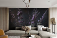 Moody Lavender Floral Wallpaper - Wallanza