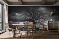 Moody Silhouette Tree Wallpaper - Wallanza