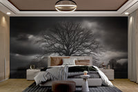 Moody Silhouette Tree Wallpaper - Wallanza