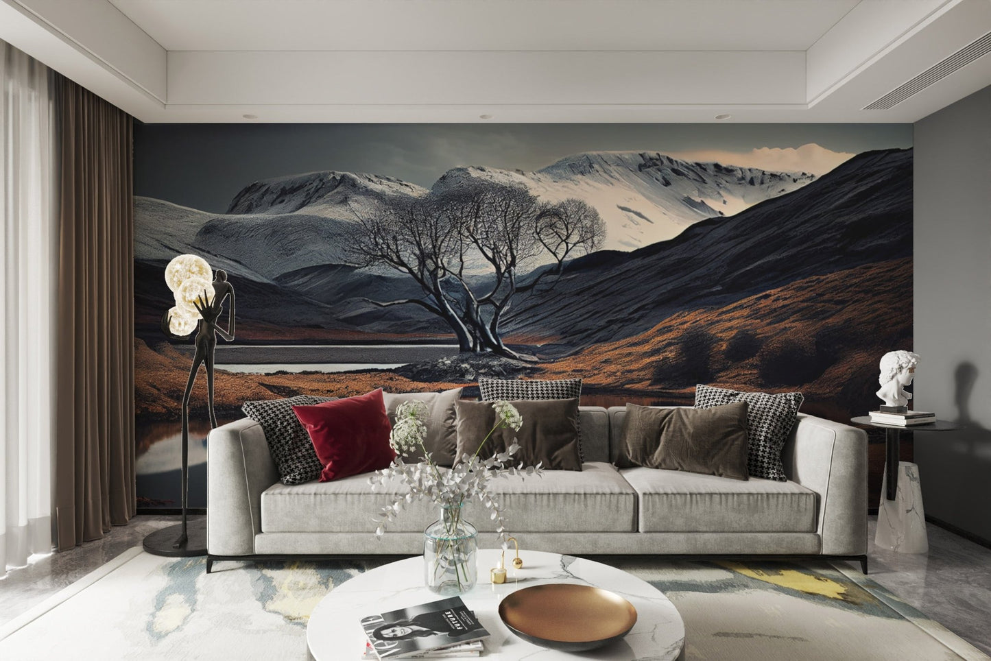 Moody Twilight Mountain Wallpaper - Wallanza