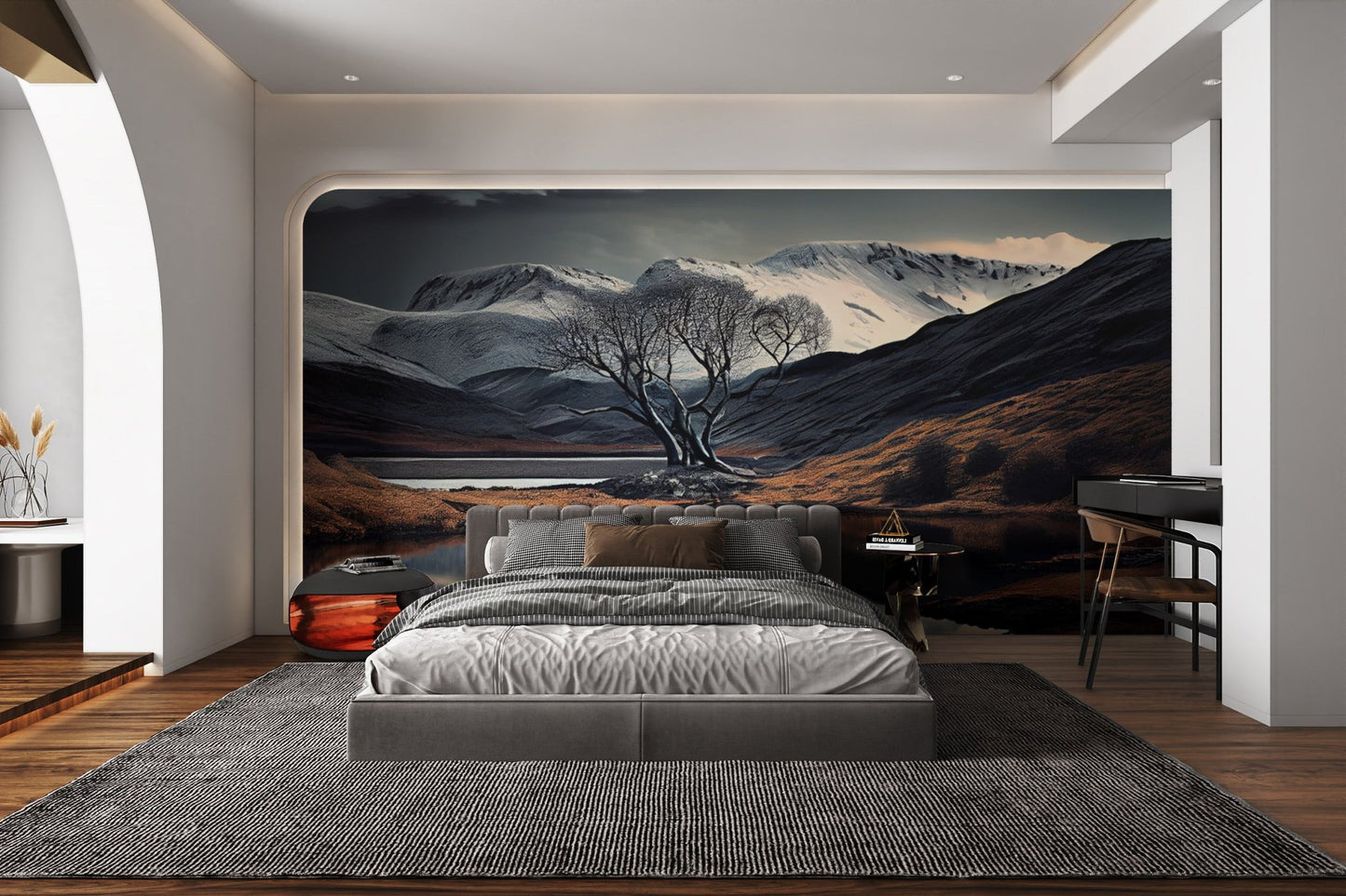 Moody Twilight Mountain Wallpaper - Wallanza