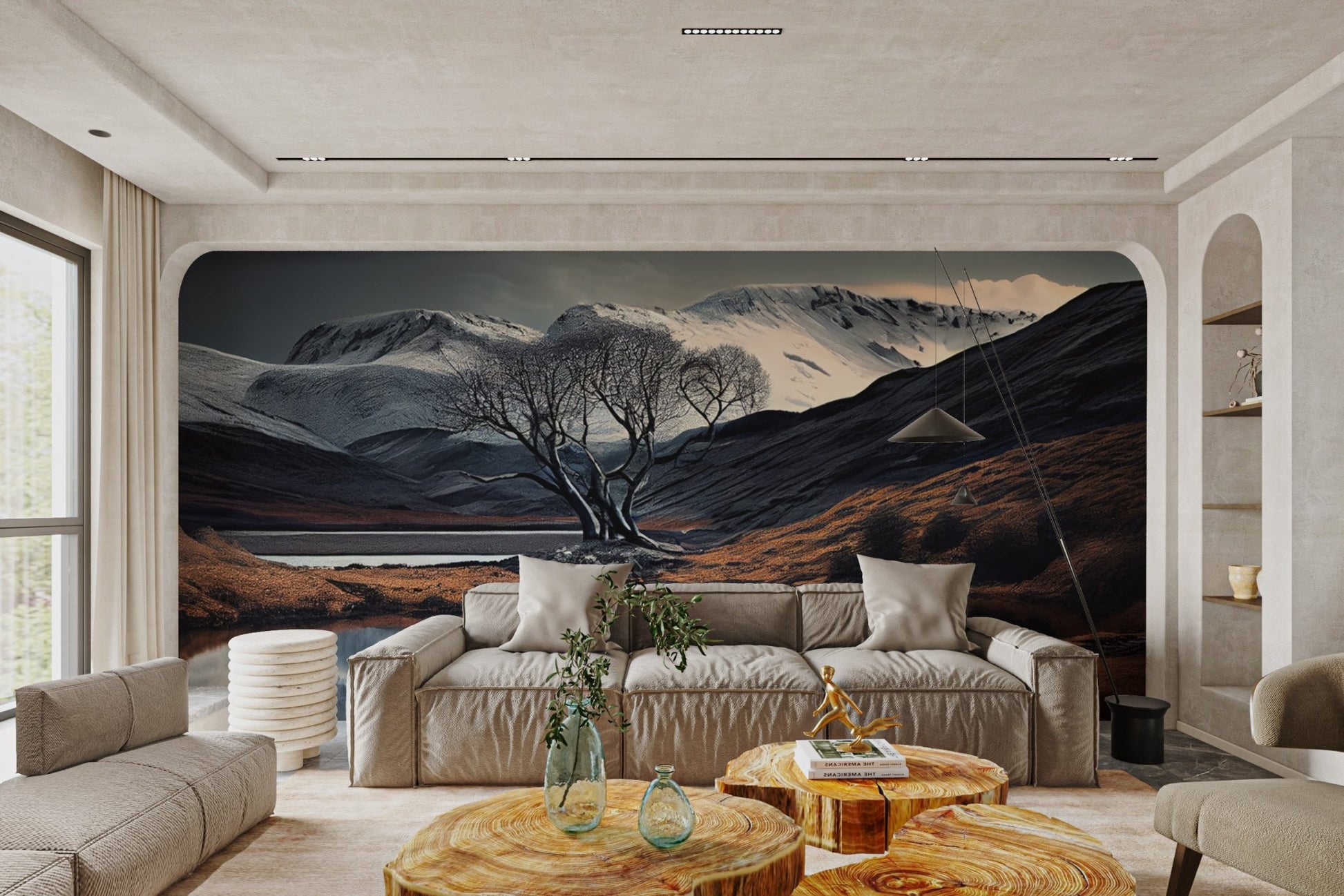 Moody Twilight Mountain Wallpaper - Wallanza