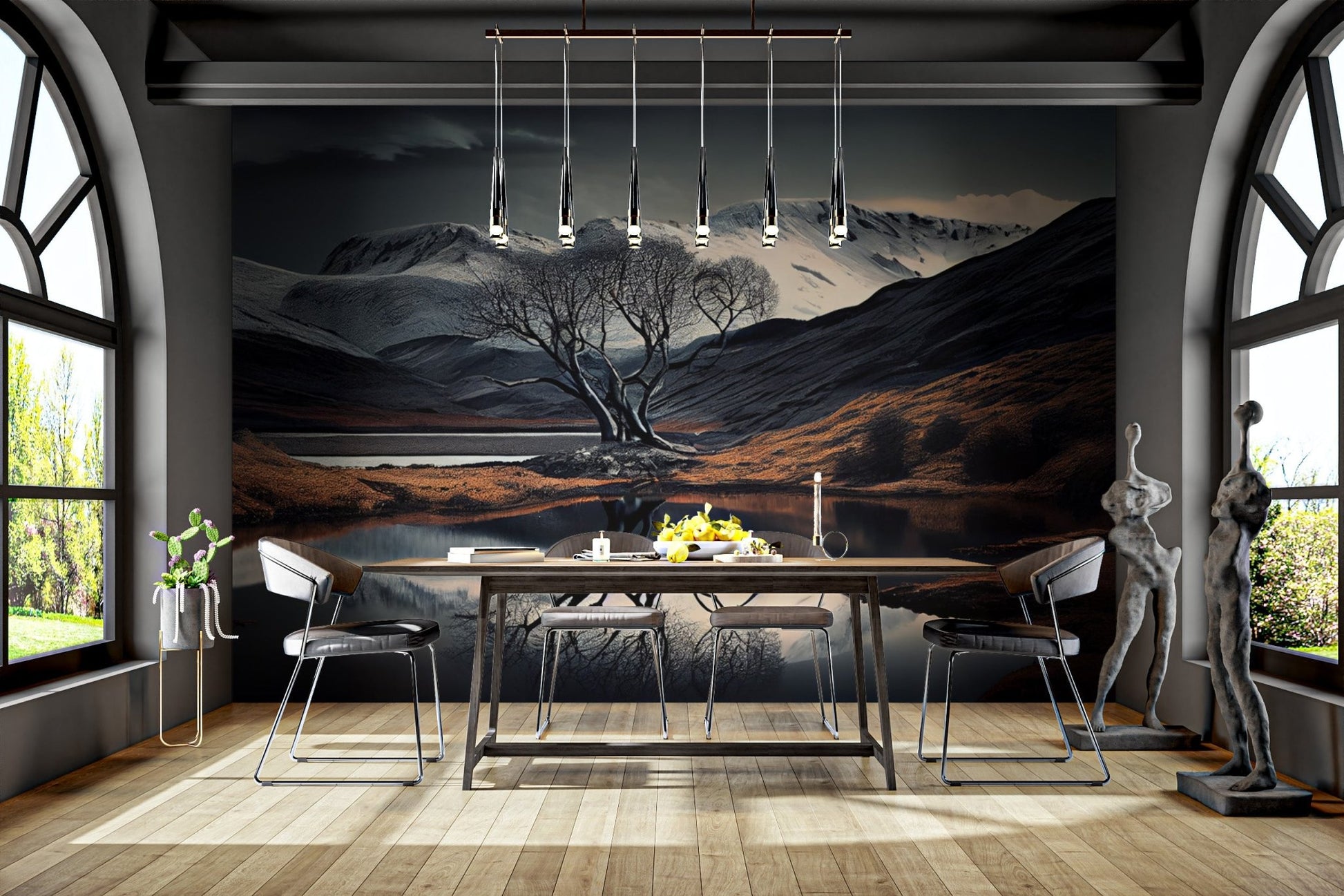 Moody Twilight Mountain Wallpaper - Wallanza