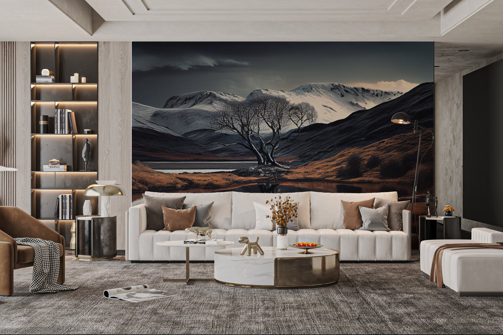 Moody Twilight Mountain Wallpaper - Wallanza