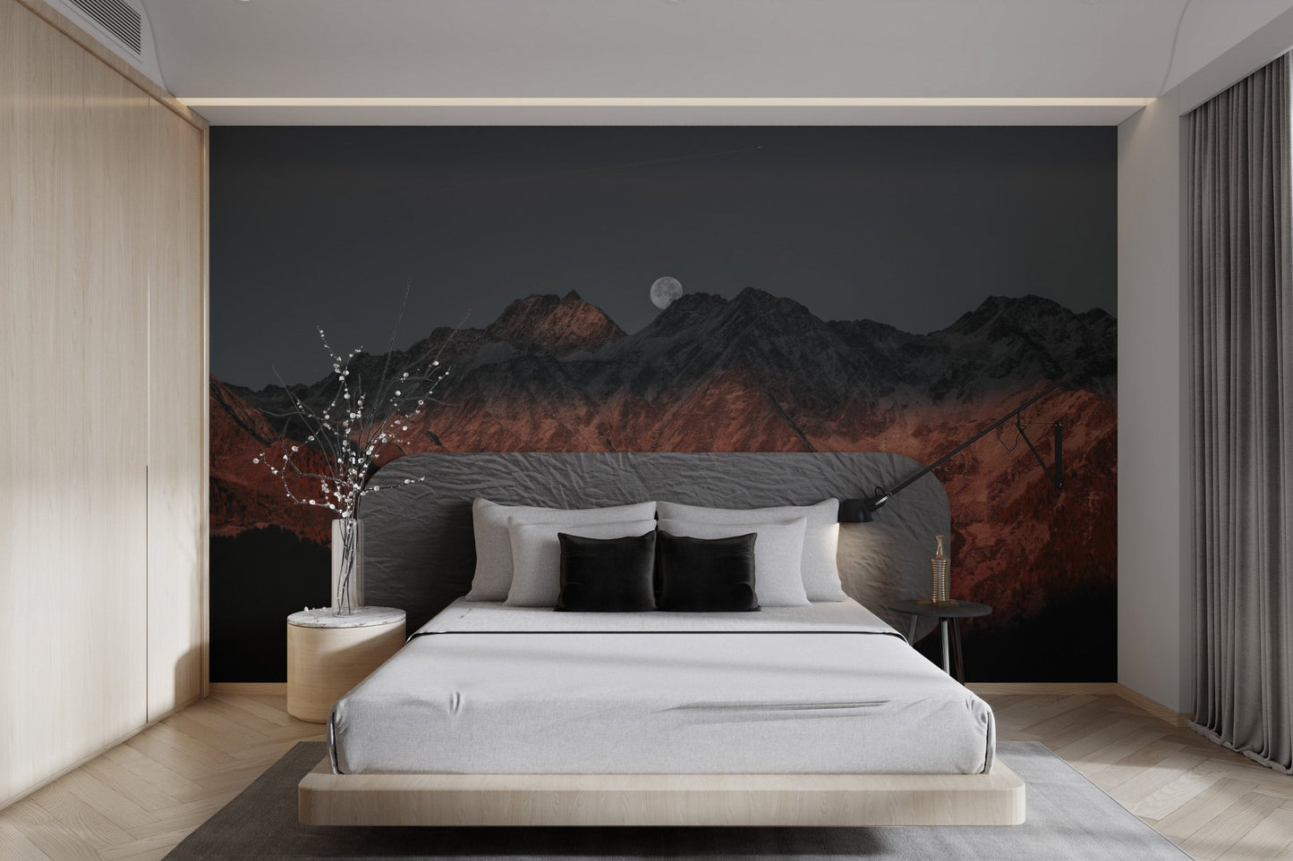 Moon Over Mountain Wallpaper - Wallanza