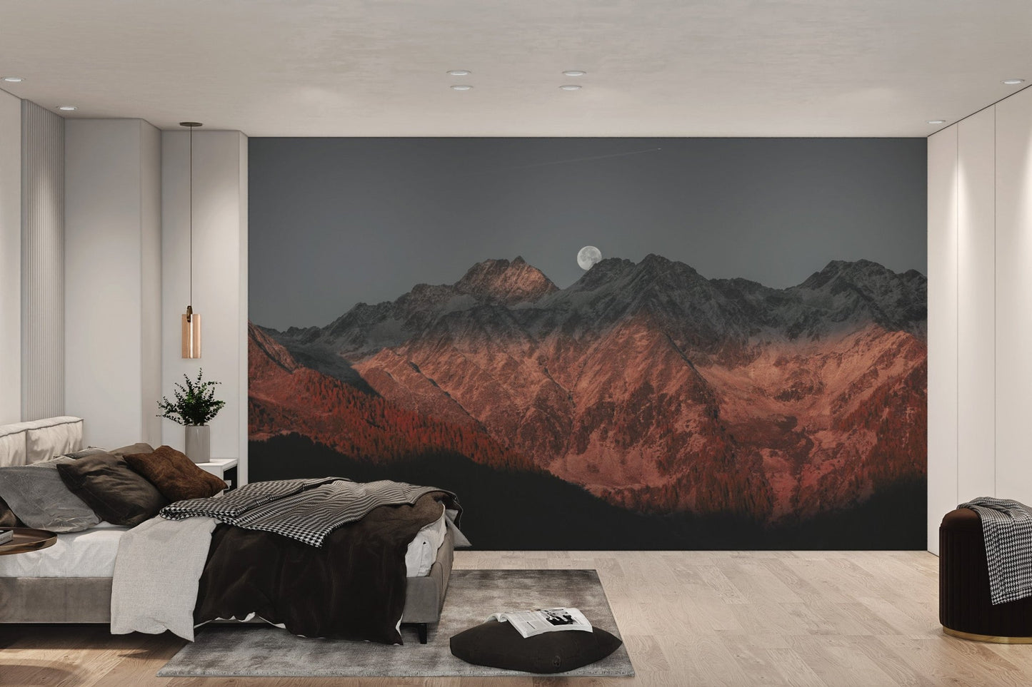 Moon Over Mountain Wallpaper - Wallanza