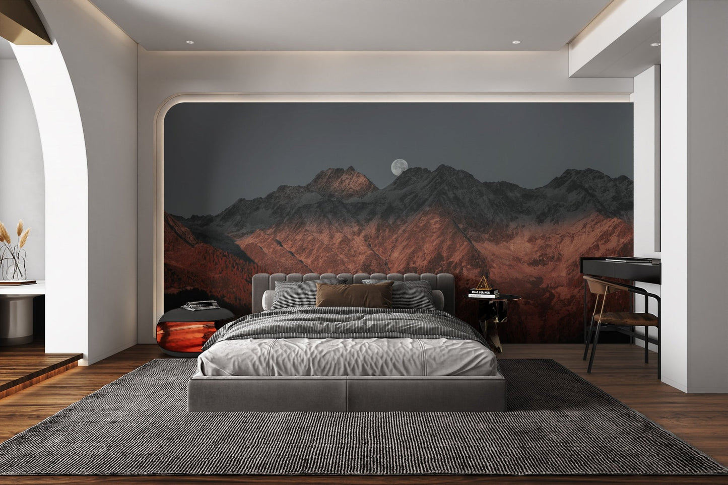 Moon Over Mountain Wallpaper - Wallanza