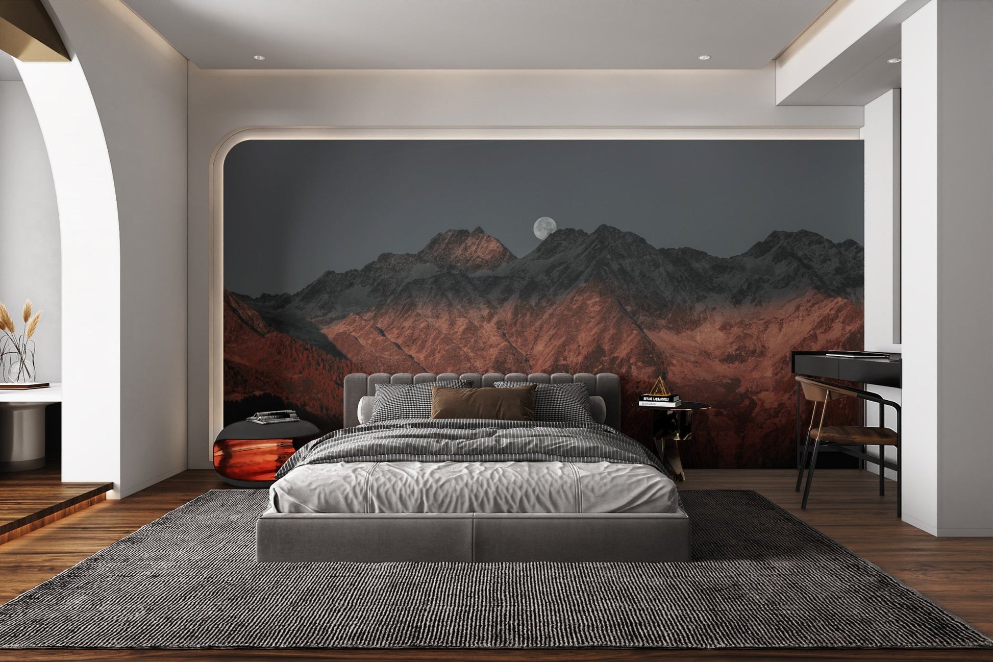 Moon Over Mountain Wallpaper - Wallanza