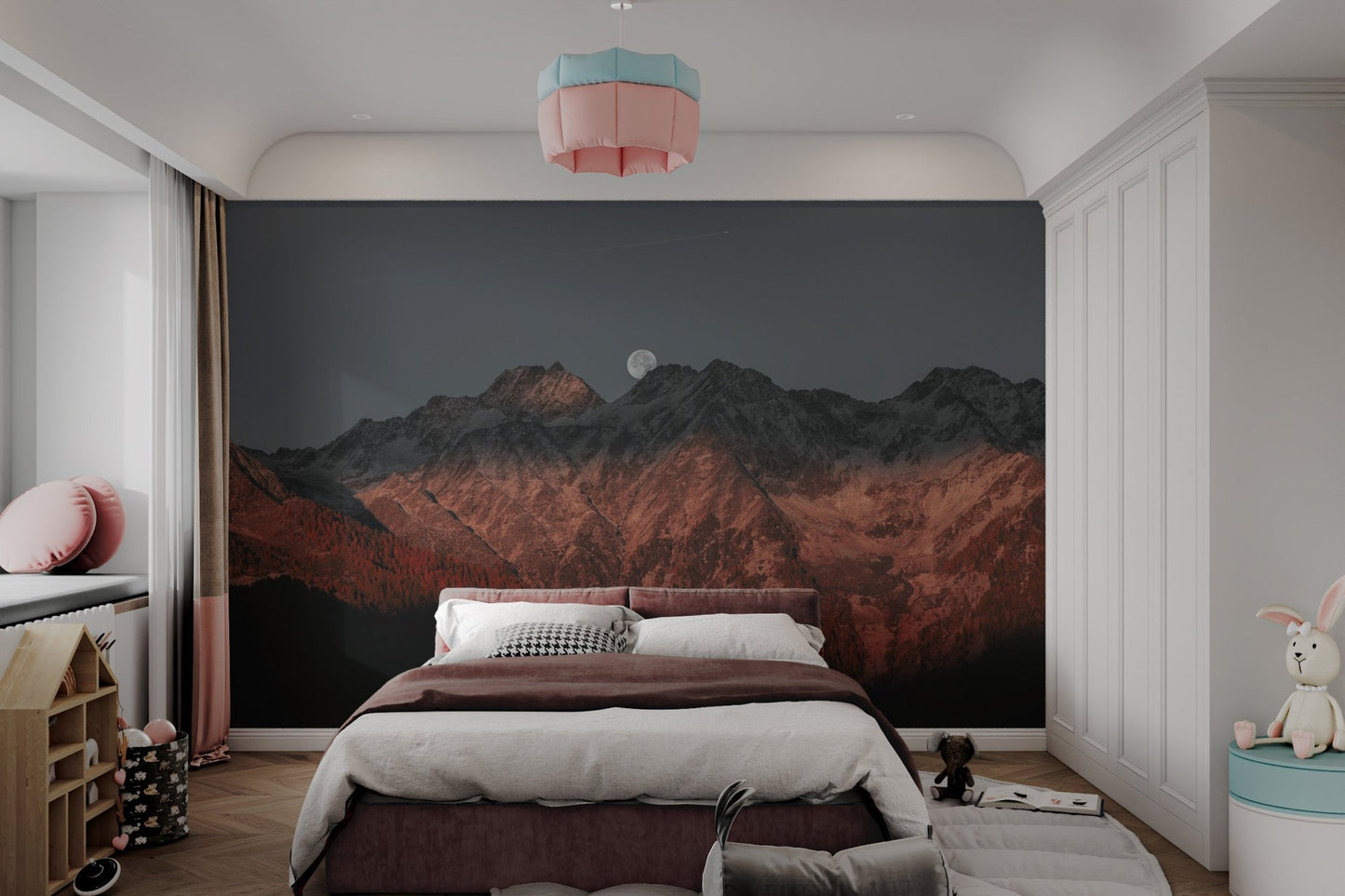 Moon Over Mountain Wallpaper - Wallanza