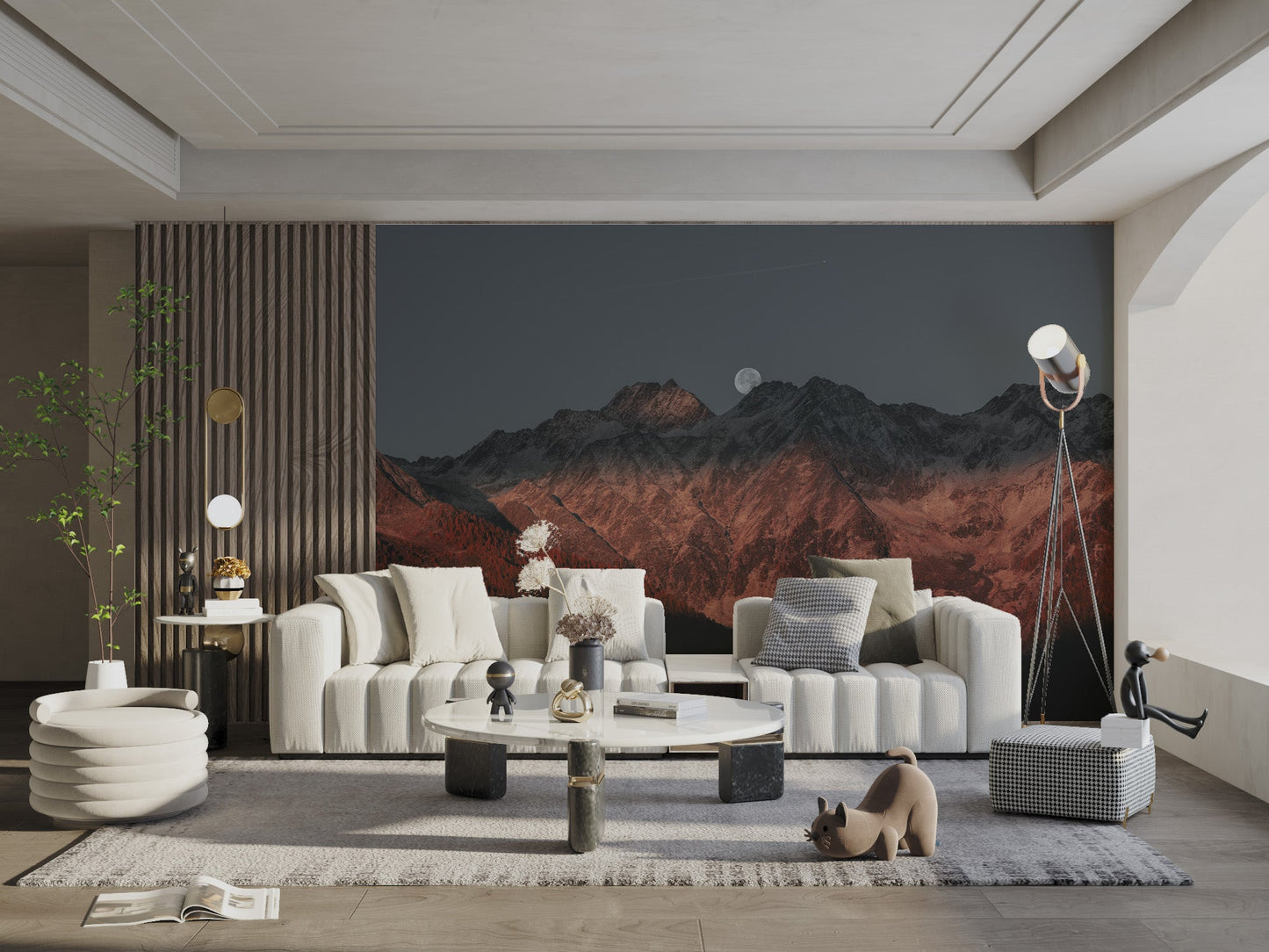 Moon Over Mountain Wallpaper - Wallanza