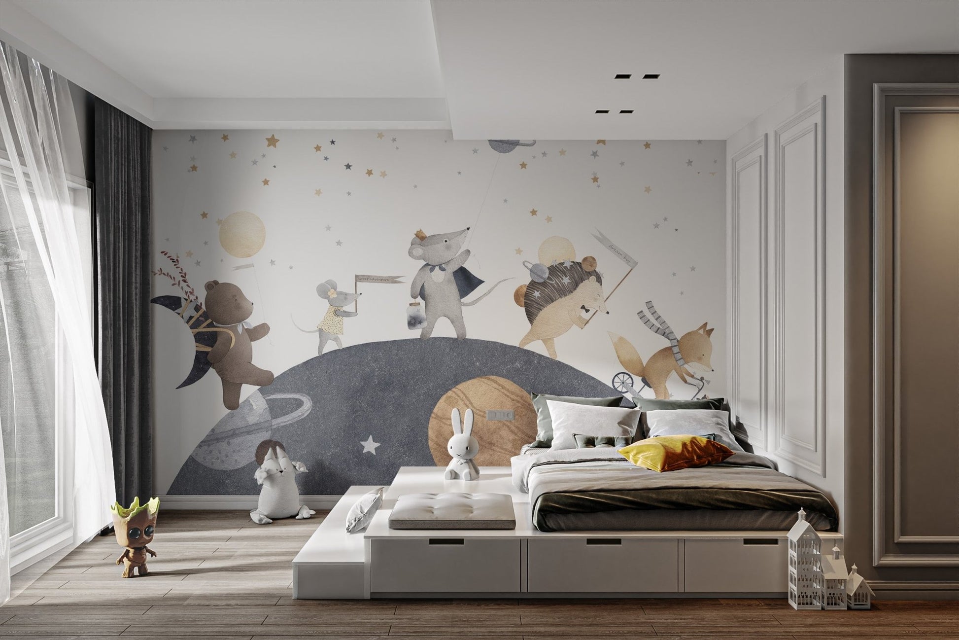 Moonlight Friends Wall Mural - Wallanza