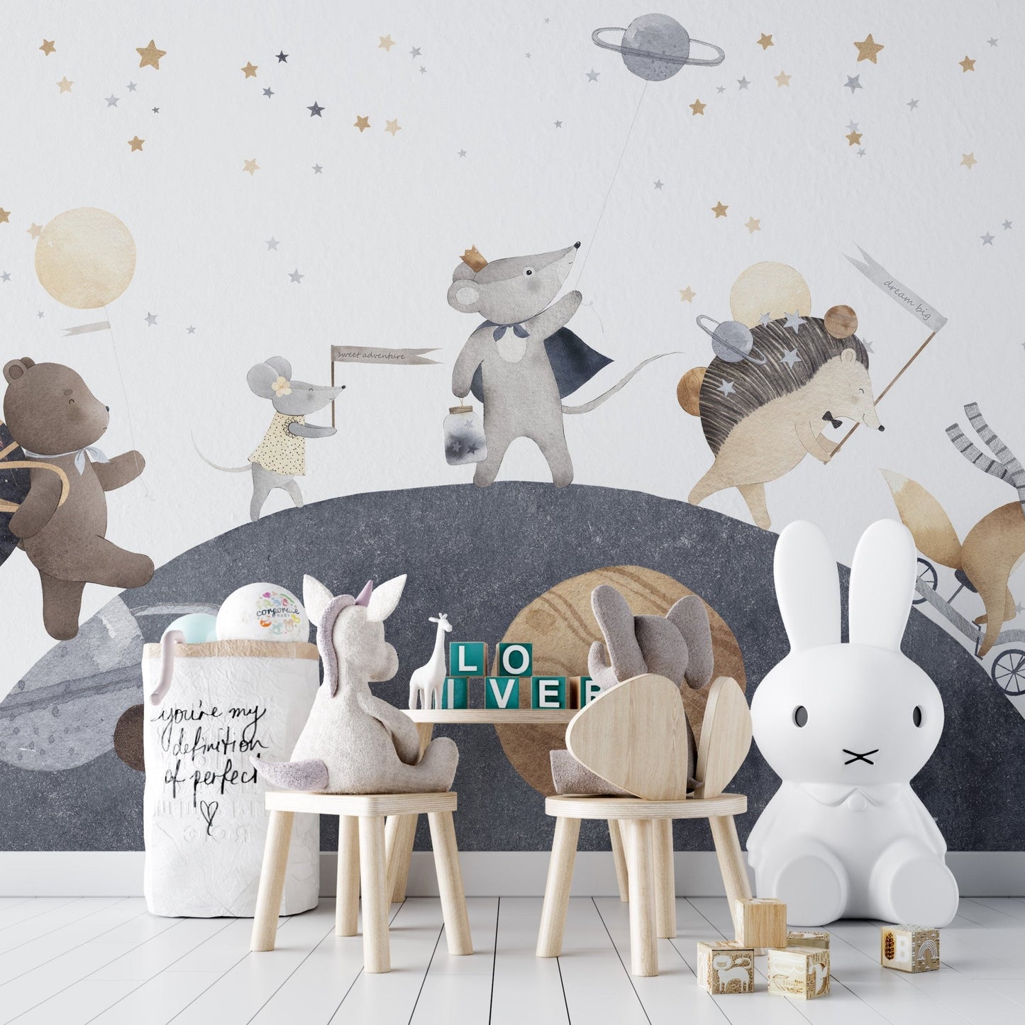 Moonlight Friends Wall Mural - Wallanza