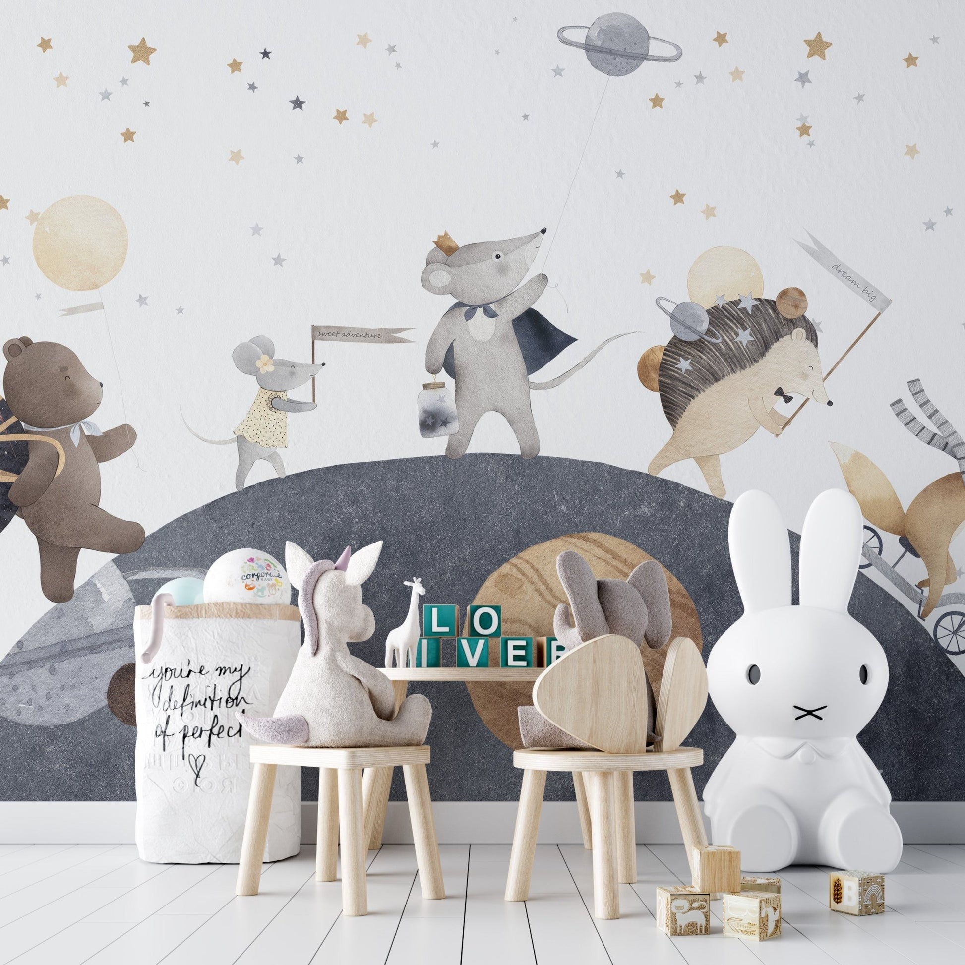 Moonlight Friends Wall Mural - Wallanza