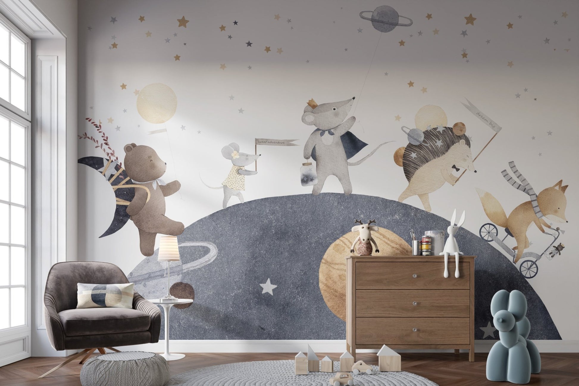Moonlight Friends Wall Mural - Wallanza