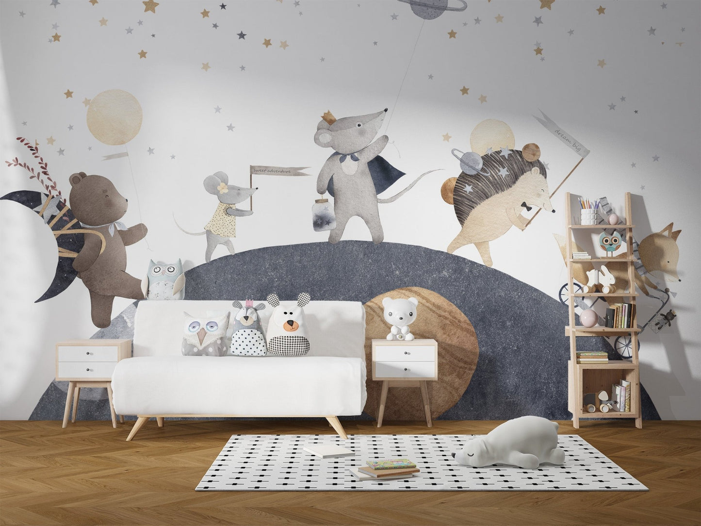 Moonlight Friends Wall Mural - Wallanza