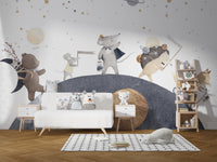 Moonlight Friends Wall Mural - Wallanza