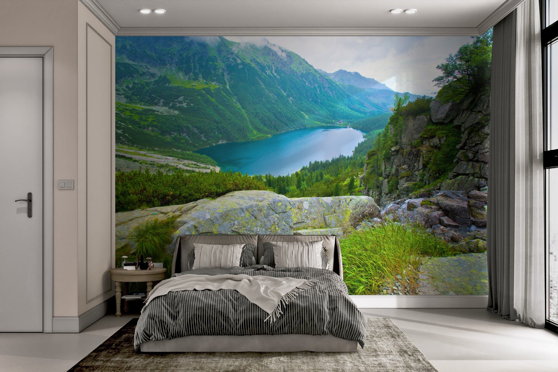 Mountain Lake Landscape Wallpaper - Wallanza