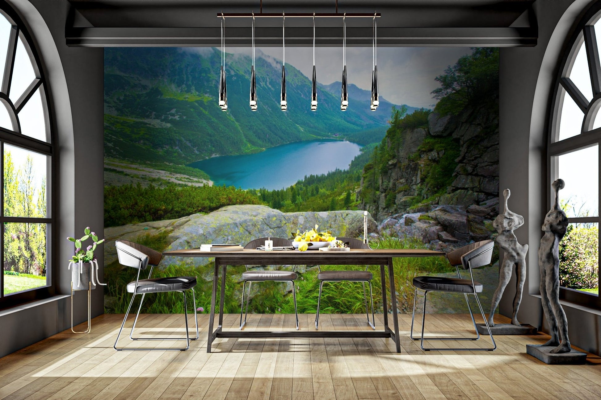 Mountain Lake Landscape Wallpaper - Wallanza