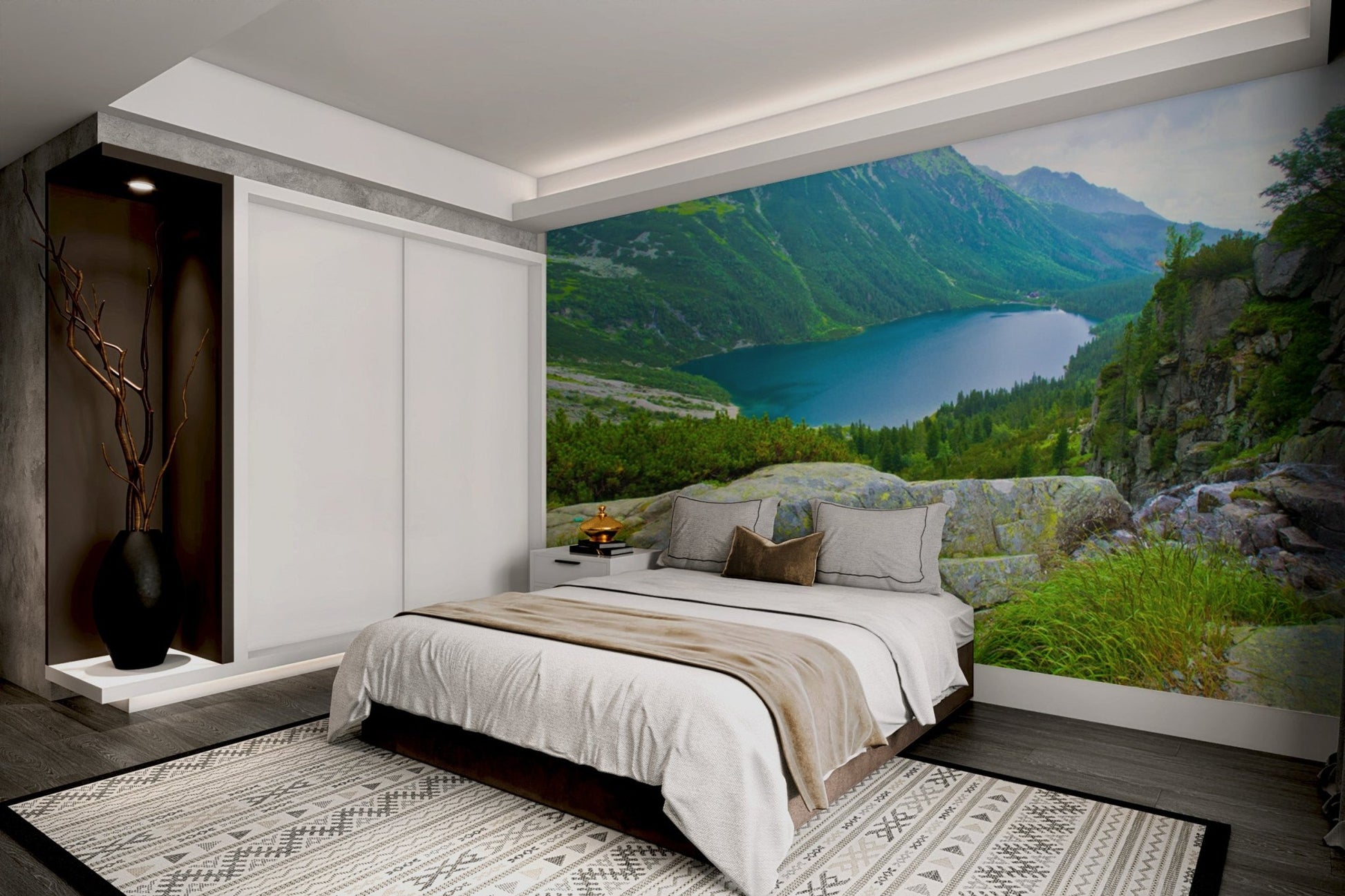 Mountain Lake Landscape Wallpaper - Wallanza