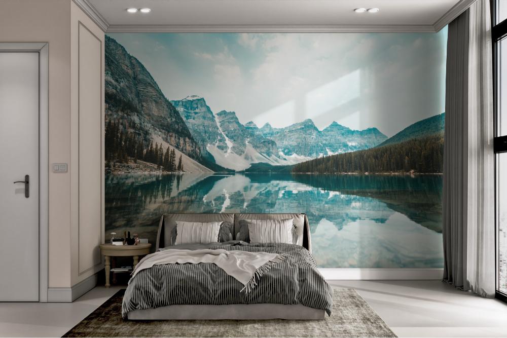 Mountain Lake Reflection Wallpaper - Wallanza