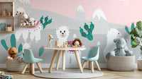 Mountain Llamas Wallpaper Mural - Wallanza
