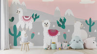 Mountain Llamas Wallpaper Mural - Wallanza