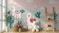 Mountain Llamas Wallpaper Mural - Wallanza