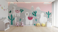 Mountain Llamas Wallpaper Mural - Wallanza