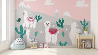 Mountain Llamas Wallpaper Mural - Wallanza