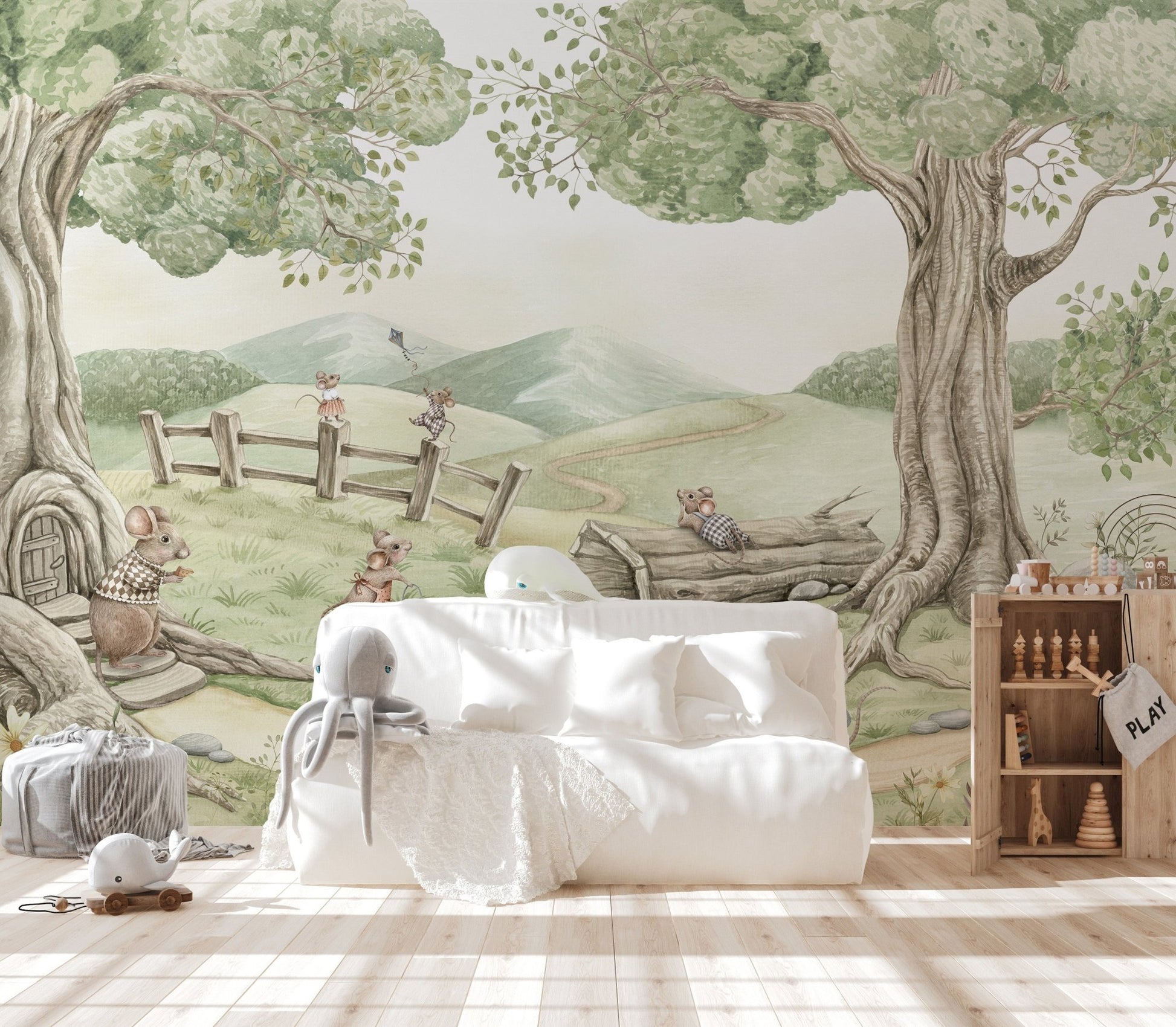 Mouse Family Wall Mural - Wallanza