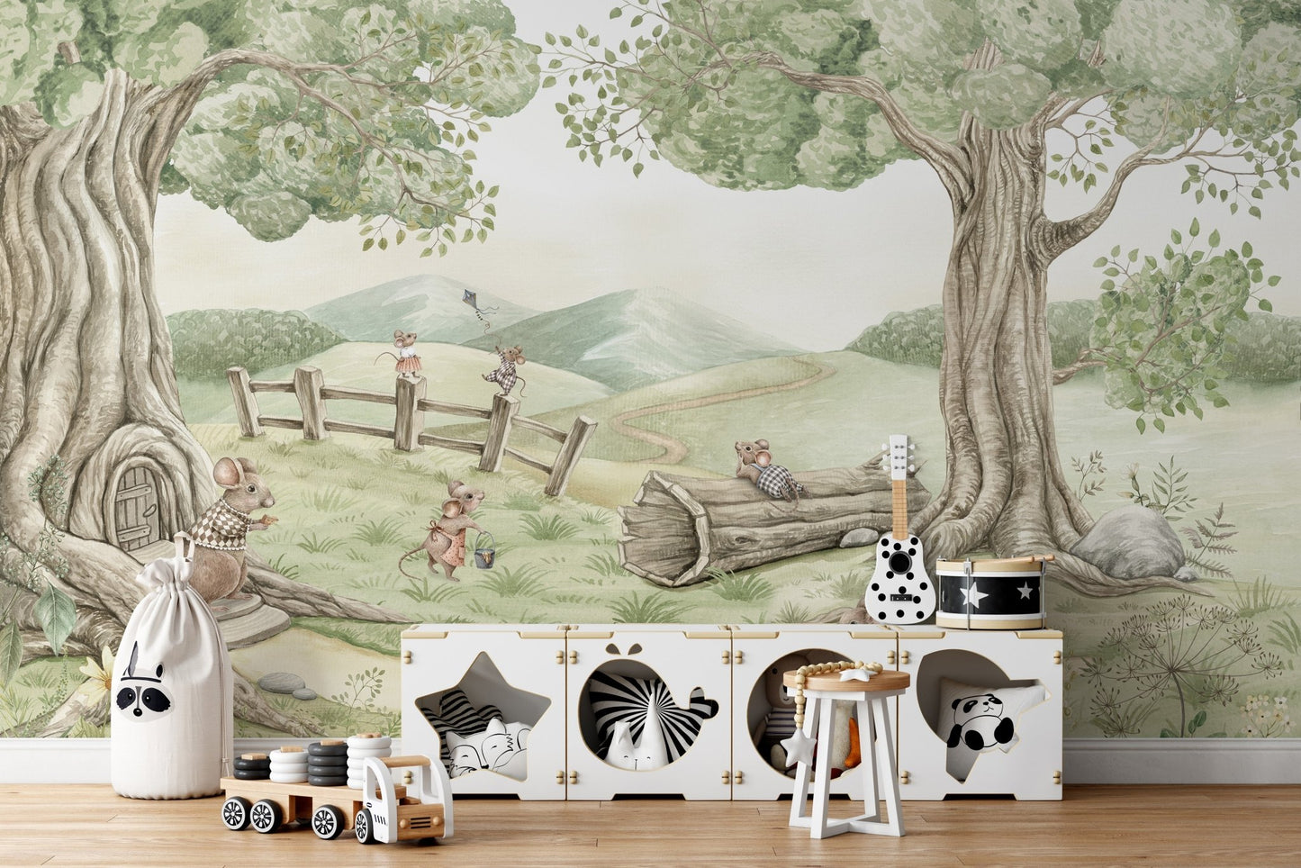 Mouse Family Wall Mural - Wallanza