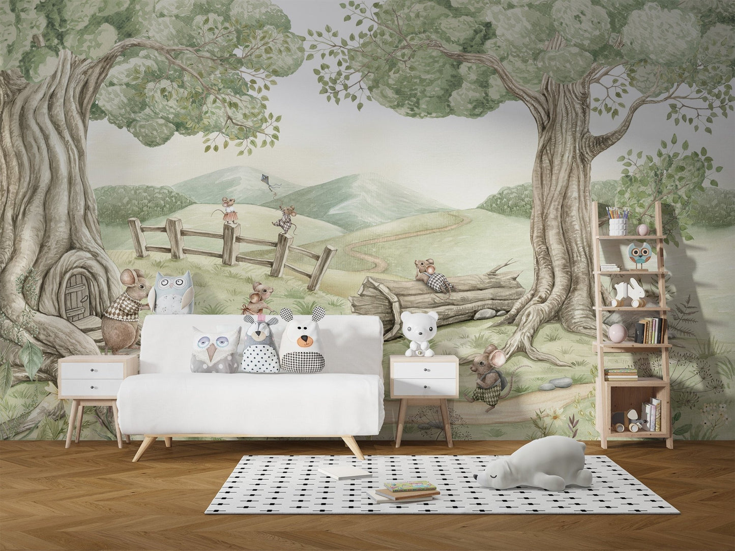 Mouse Family Wall Mural - Wallanza
