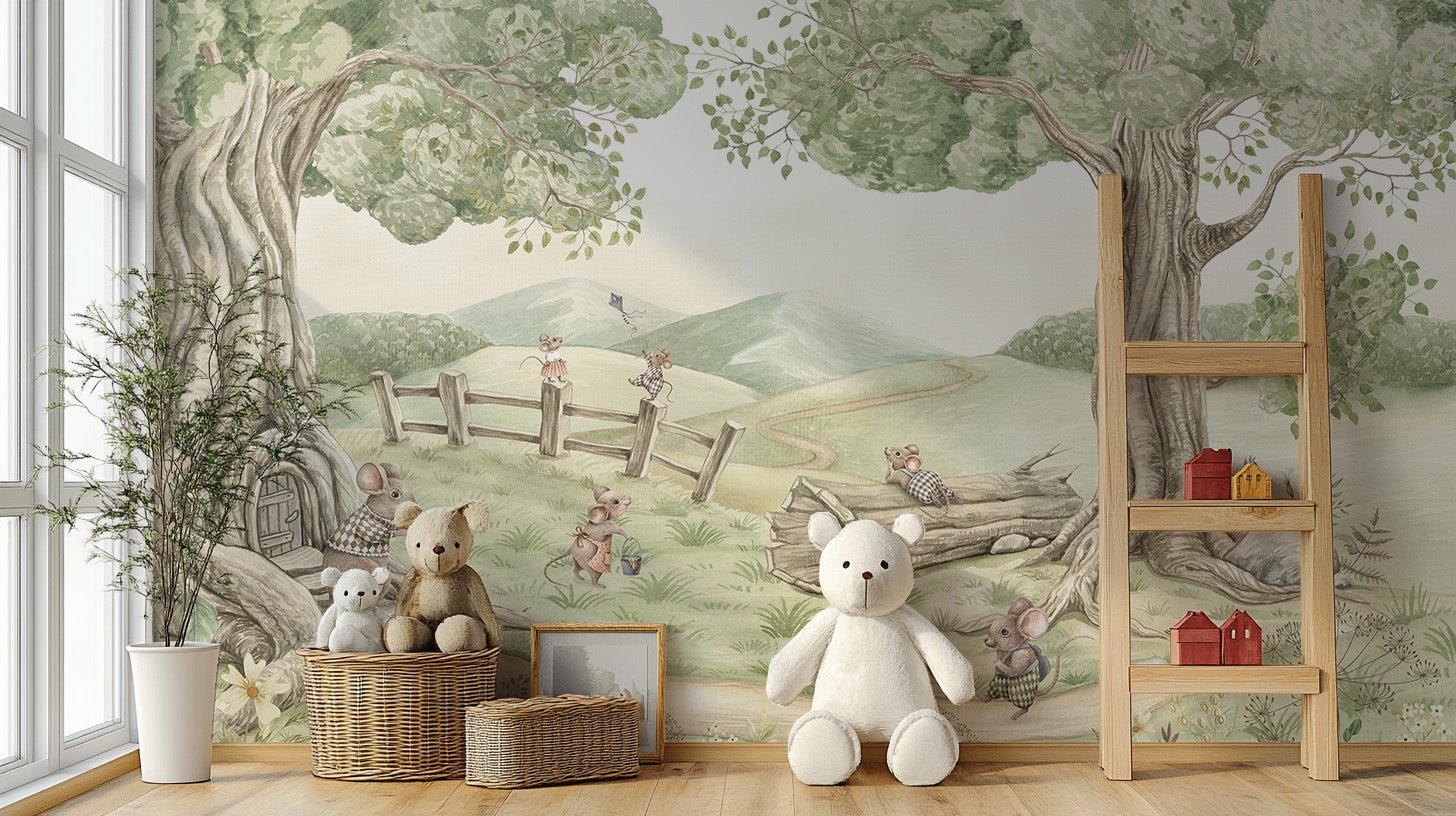 Mouse Family Wall Mural - Wallanza