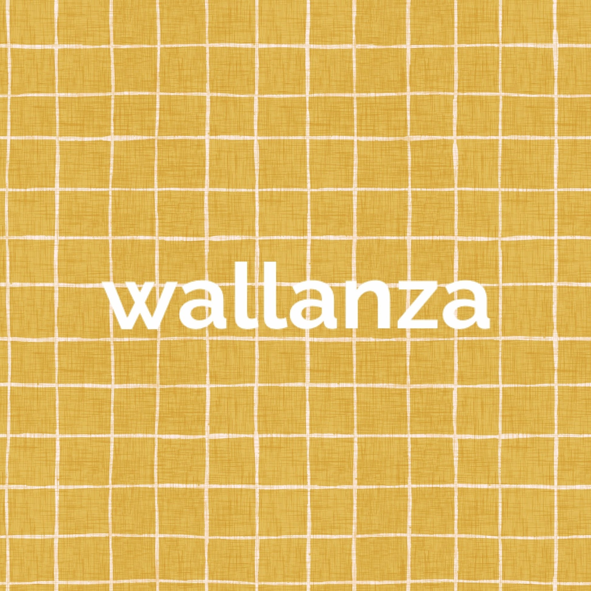 Contemporary mustard block grid wallpaper murals