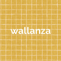 Contemporary mustard block grid wallpaper murals