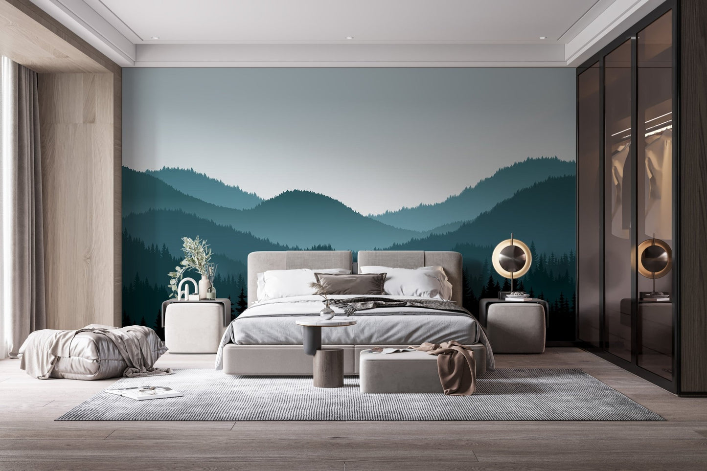 Mystic Mountain Shadows Wall Murals - Wallanza