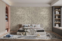Mystical Gray Jungle Wall Mural - Wallanza