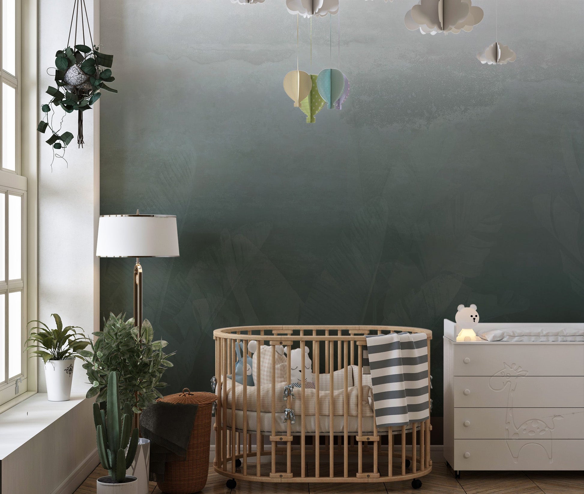 Mystical Ombre Forest Wall Mural - Wallanza