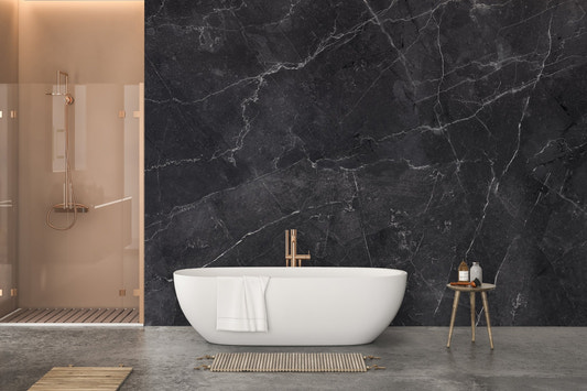 Black and gray stone texture wallpaper mural modern decor.