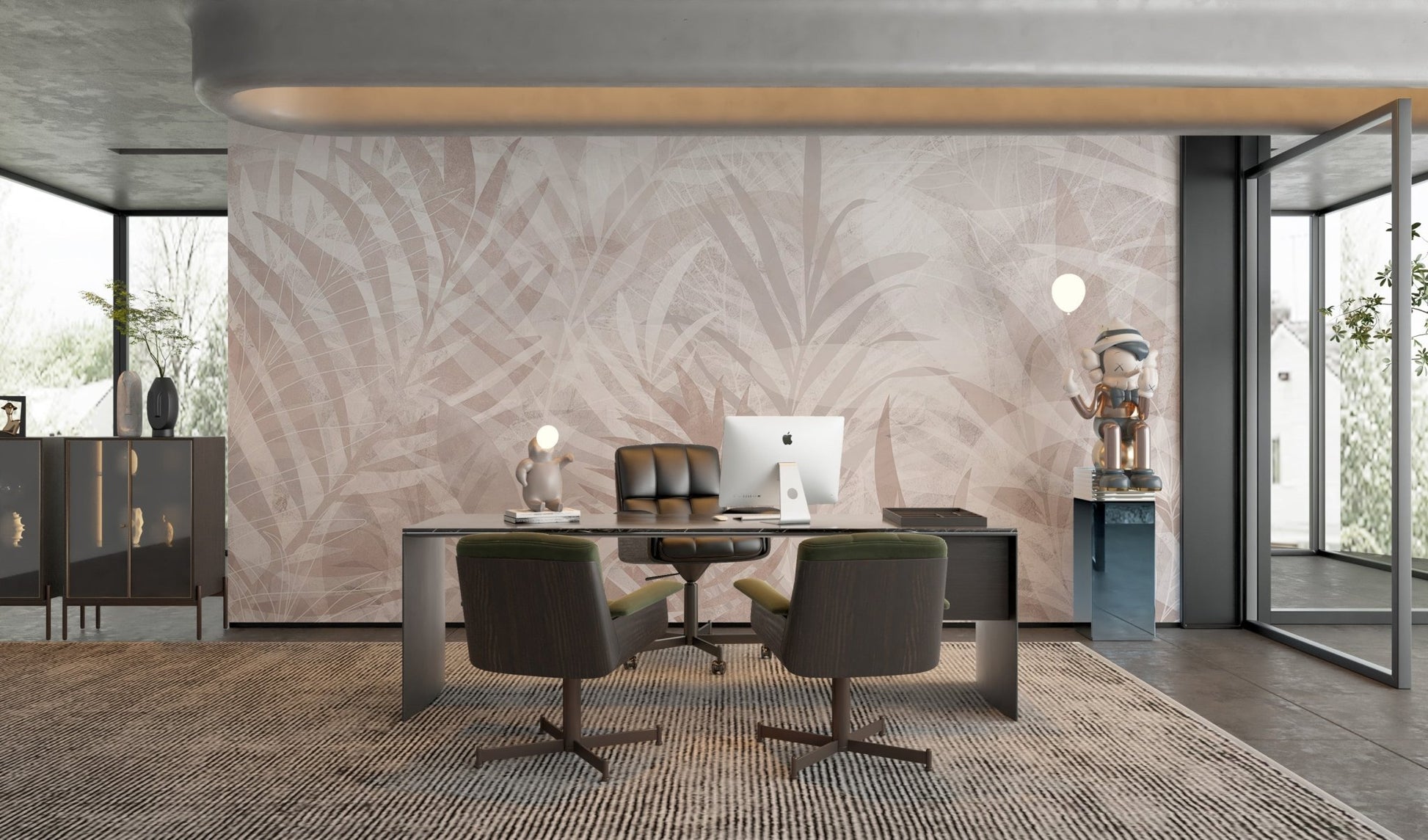 Natural Tones Leaf Wall Mural - Wallanza