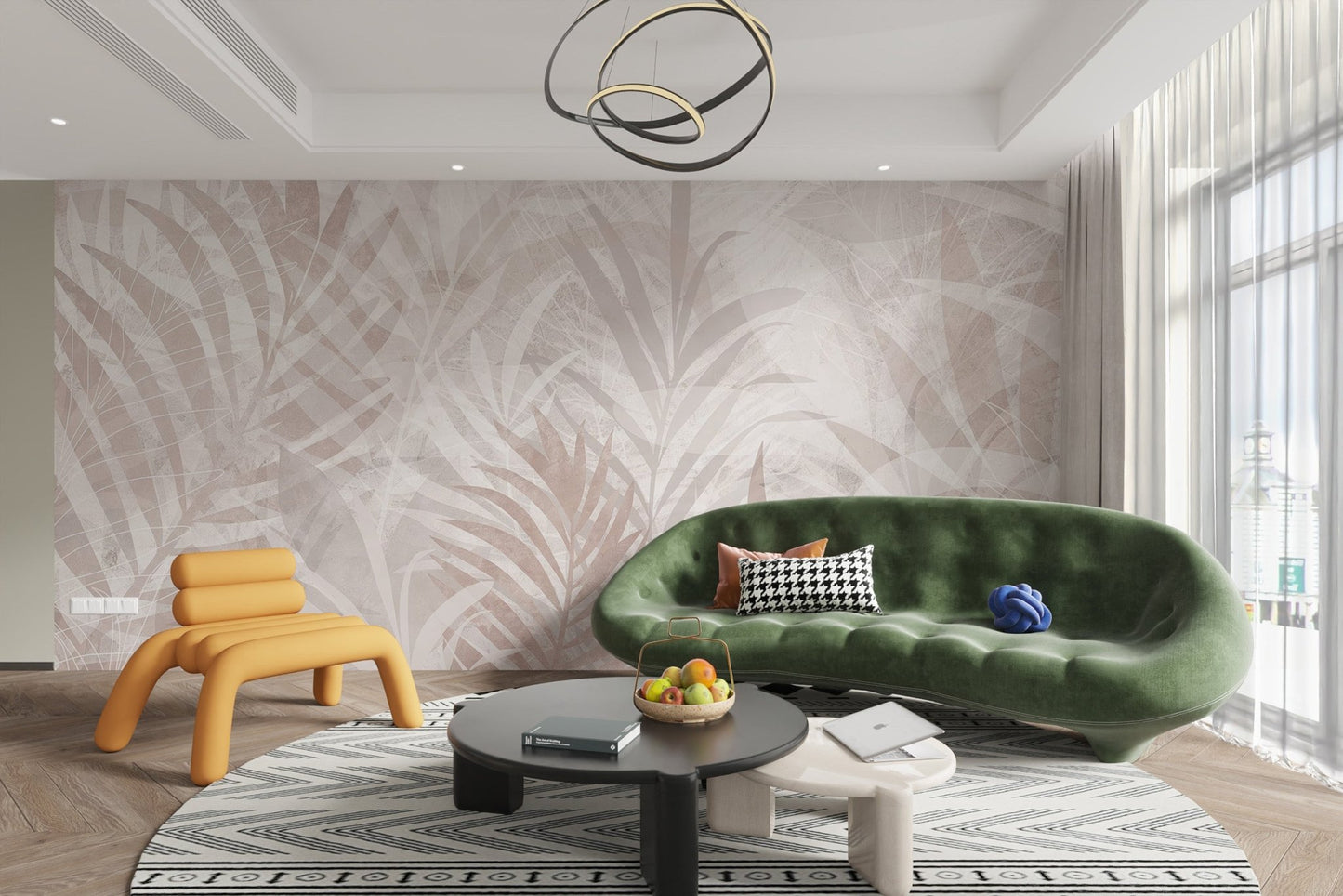 Natural Tones Leaf Wall Mural - Wallanza