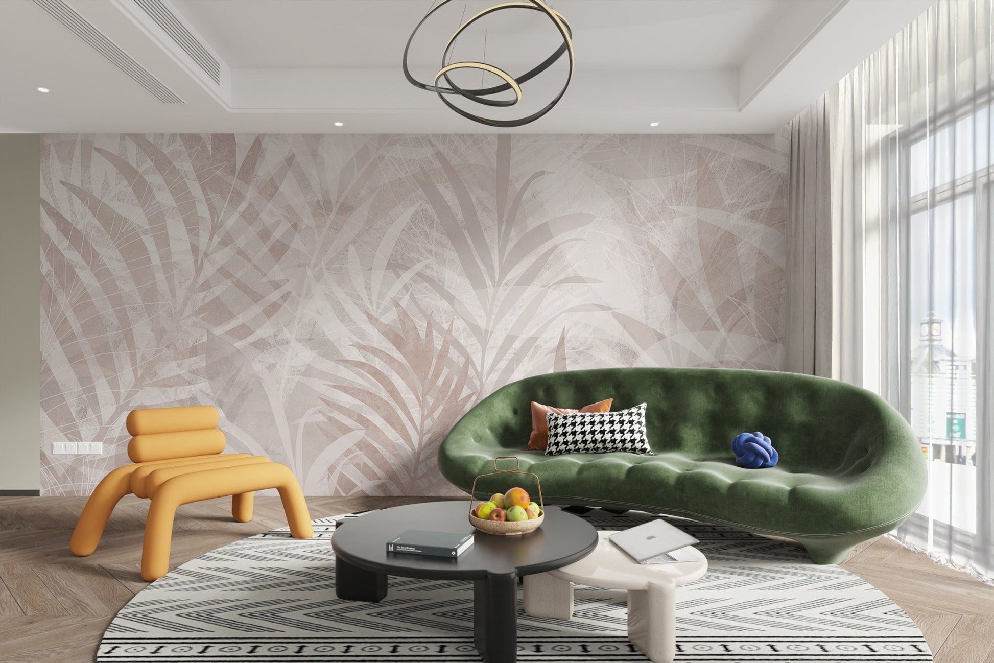 Natural Tones Leaf Wall Mural - Wallanza