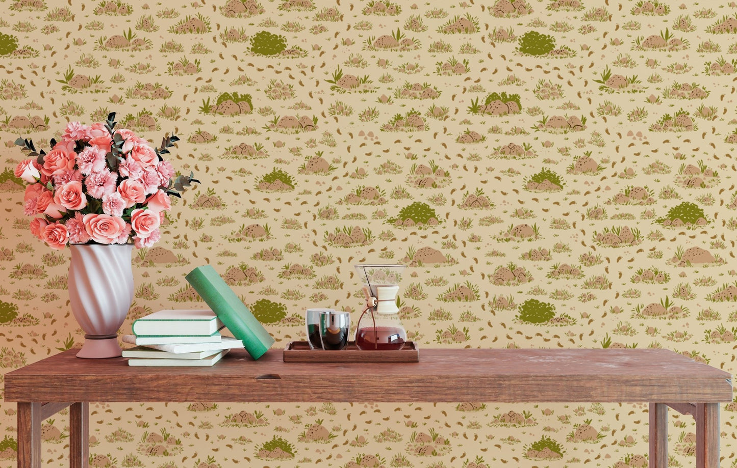 Nature Walk Brown Wallpaper for Walls - Wallanza